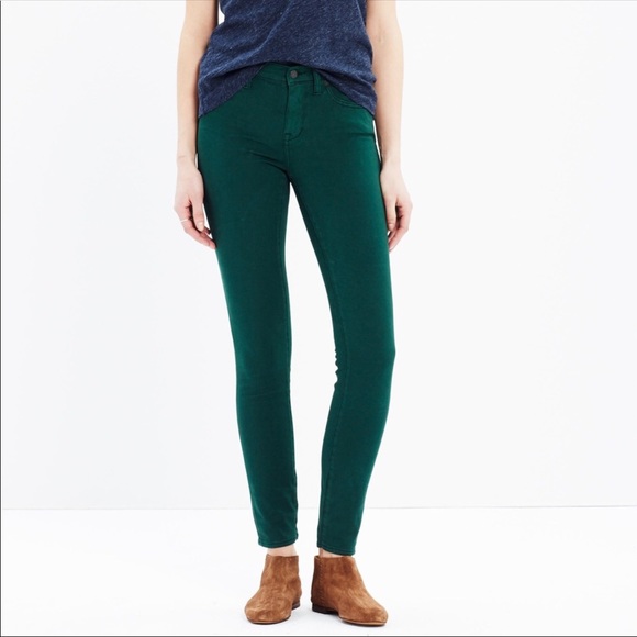 Madewell Denim - Madewell green skinny jeans size 24